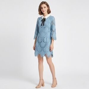 NWOT Blue Eyelet Lace Dress Size M